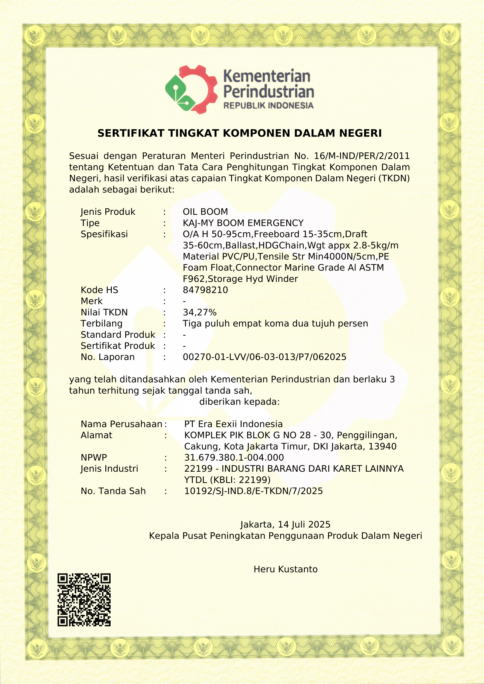 SERTIFIKAT TKDN MY BOOM EMERGENCY