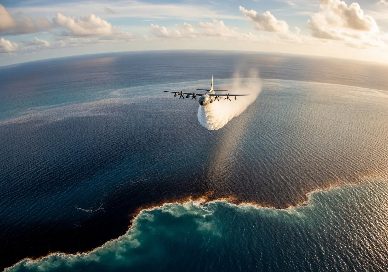 Aplikasi Oil Spill Dispersant dari Udara (Aerial Dispersant Spray)