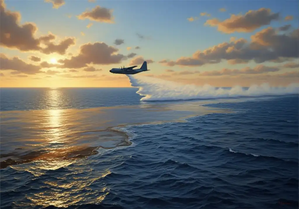 Aplikasi oil spill dispersant dari Udara (Aerial Spraying)