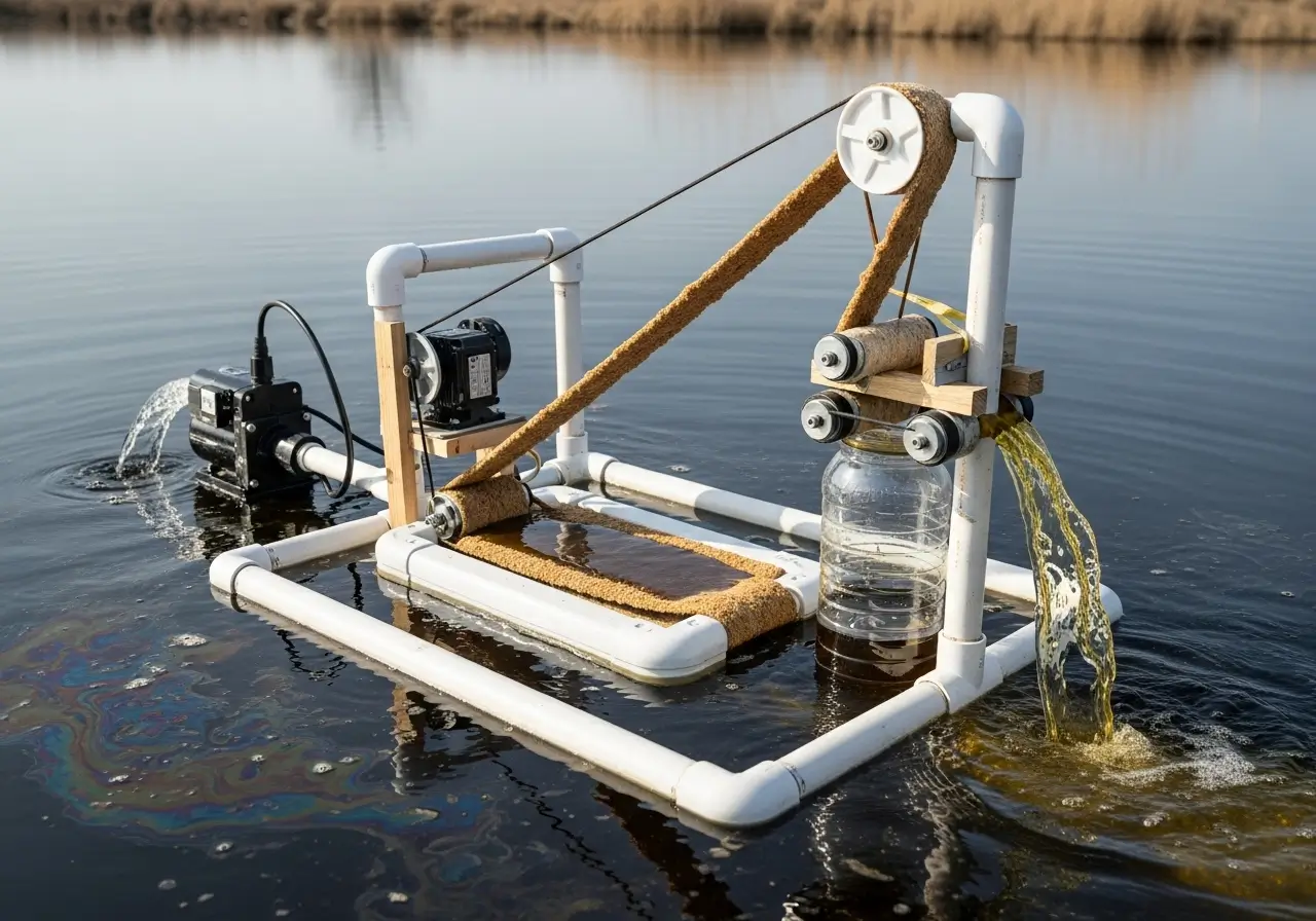 Cara Membuat Oil Skimmer (DIY) untuk Skala Kecil