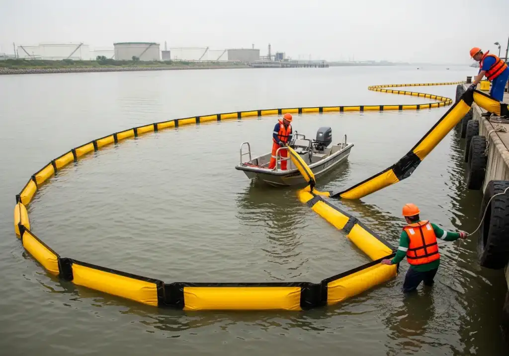 alat tumpahan minyak oil boom