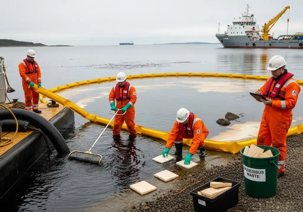 cara menggunakan oil spill kit